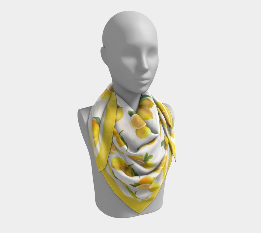 Summer Lemons Satin Scarf