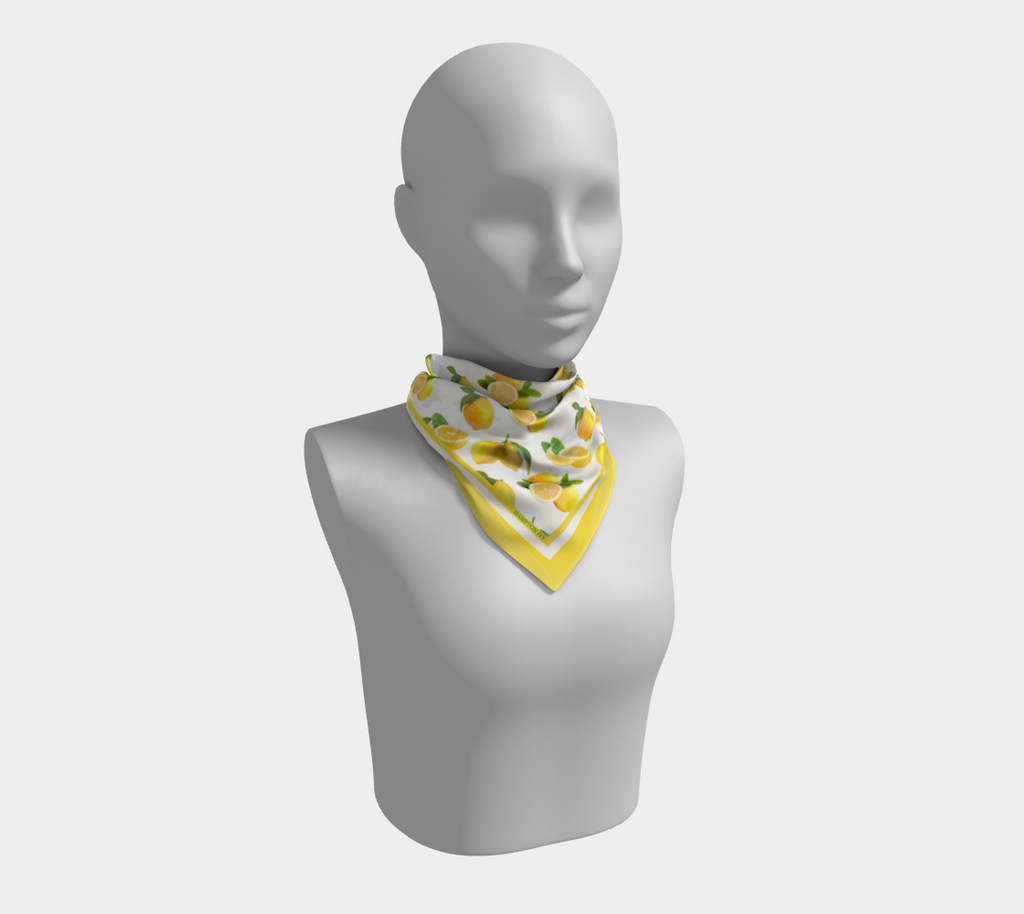 Summer Lemons Satin Scarf