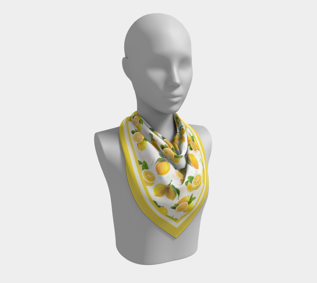 Summer Lemons Satin Scarf