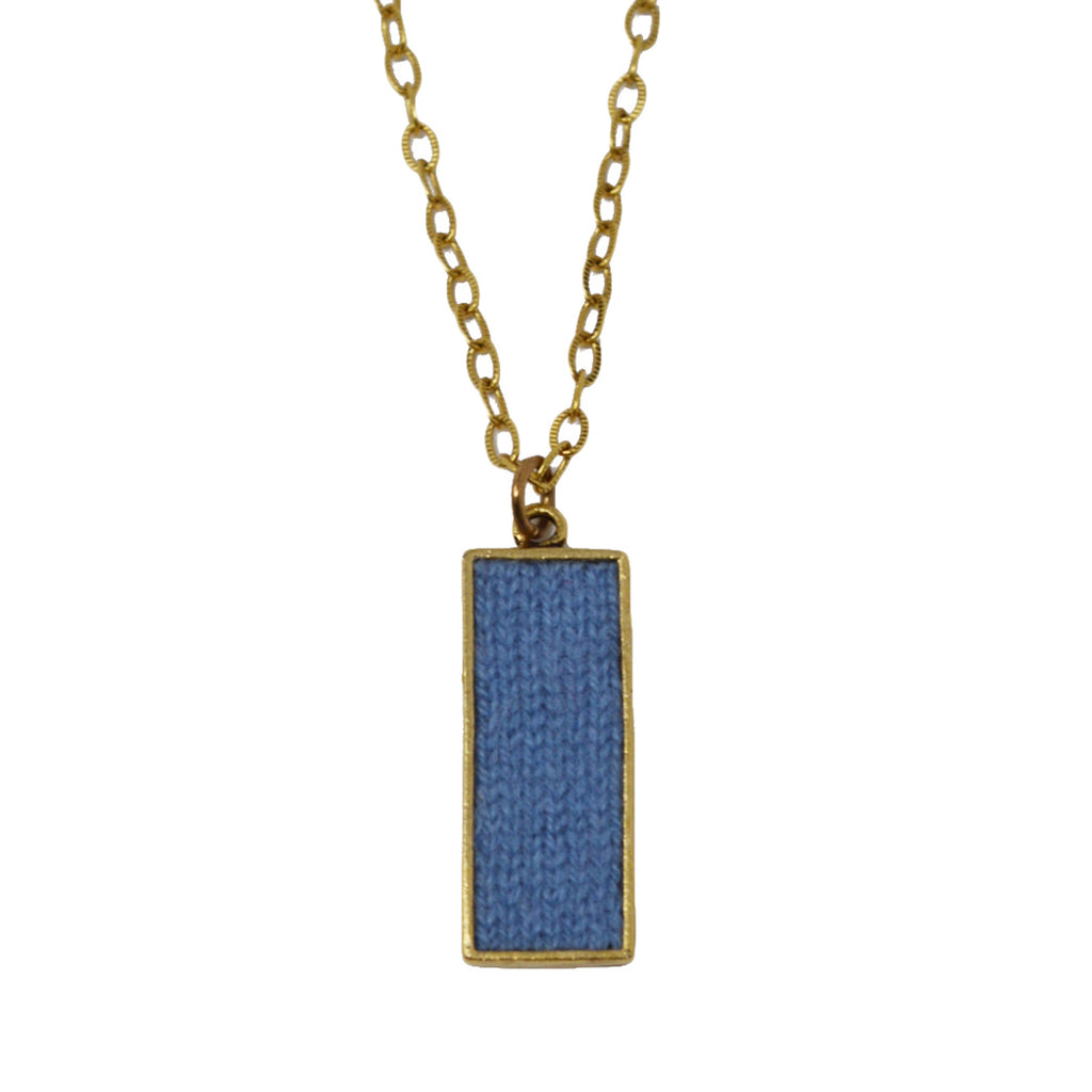 Cornflower Blue Cashmere Pendant Necklace