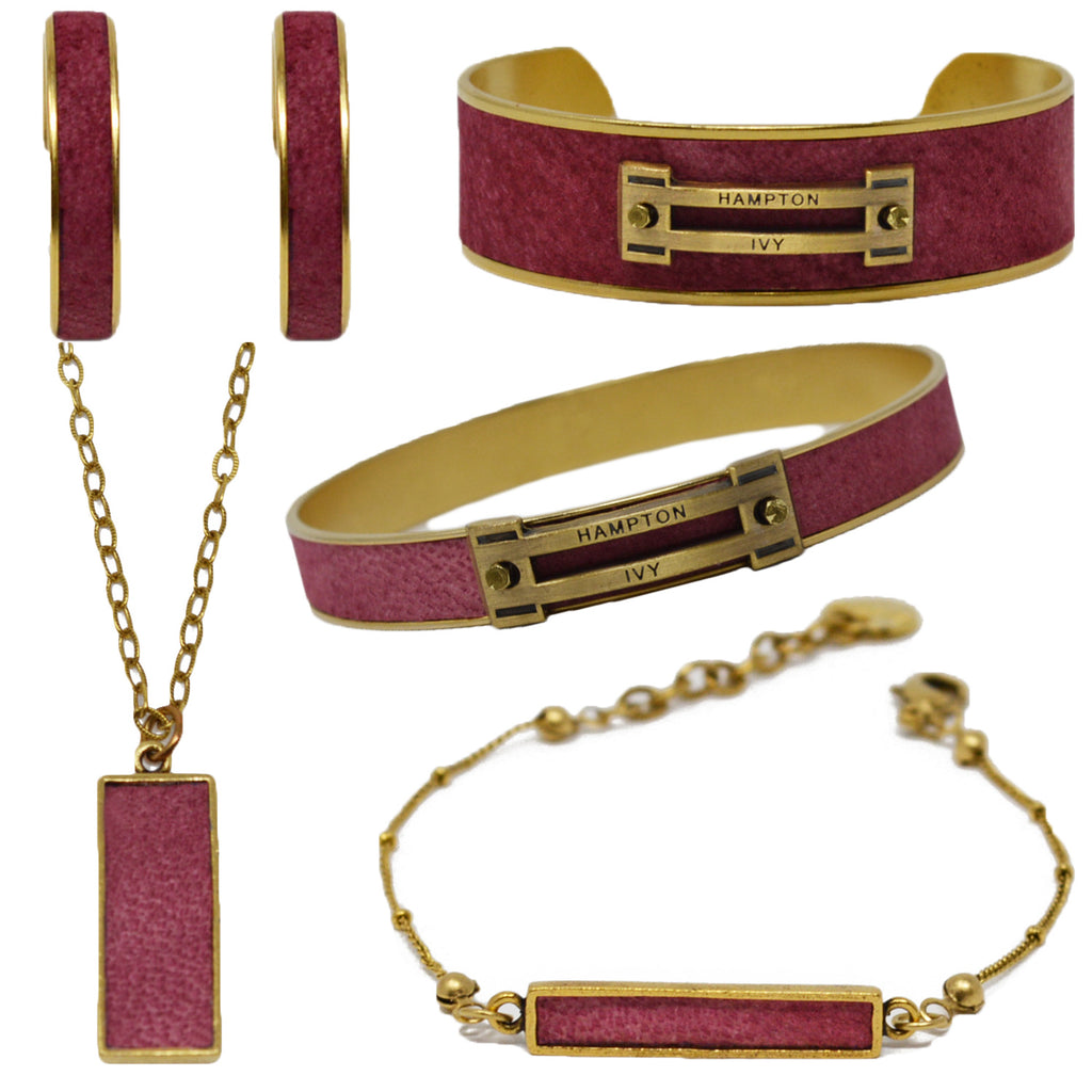 Crimson Suede Jewelry Set