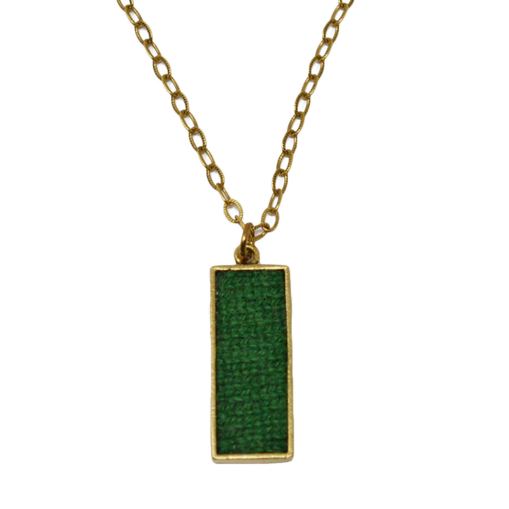 Green Cashmere Pendant Necklace