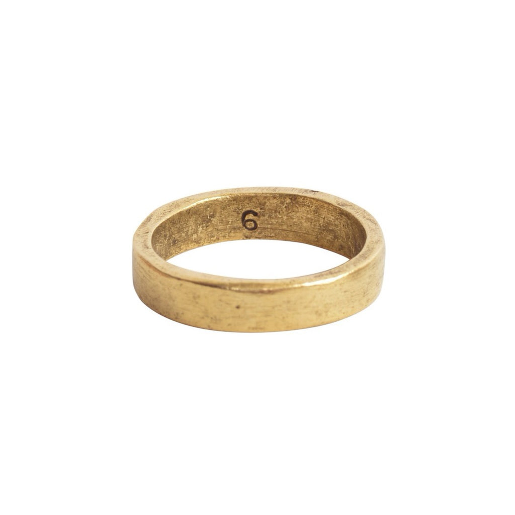 Antiqued Gold Hammered Ring - Size 6