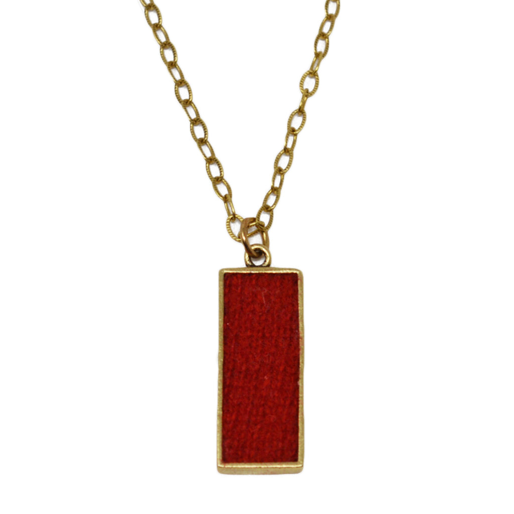 Red Cashmere Pendant Necklace