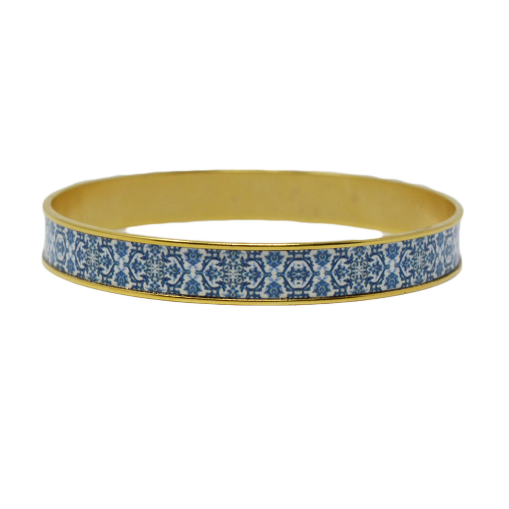 Mediterranean Royal Blue Tile Bangle Bracelet