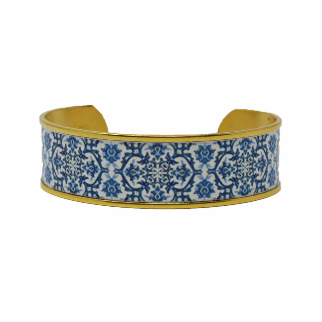Mediterranean Royal Blue Tile Cuff Bracelet