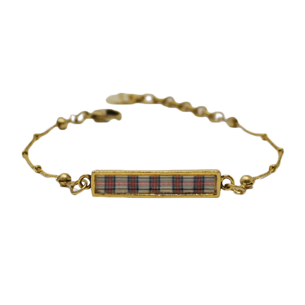 Stewart Plaid Dainty Charm Bracelet