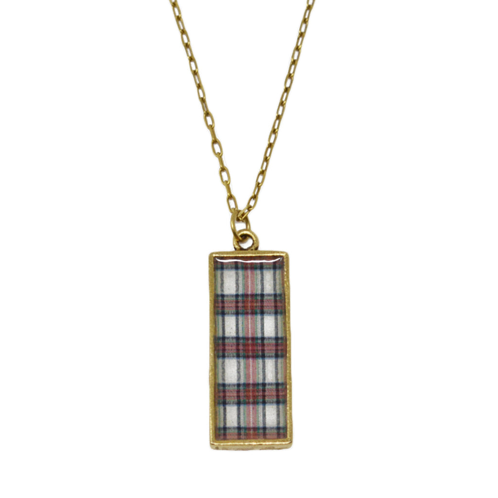 Stewart Plaid Pendant Necklace